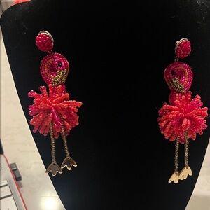 Elegant Pink Beaded Earrings